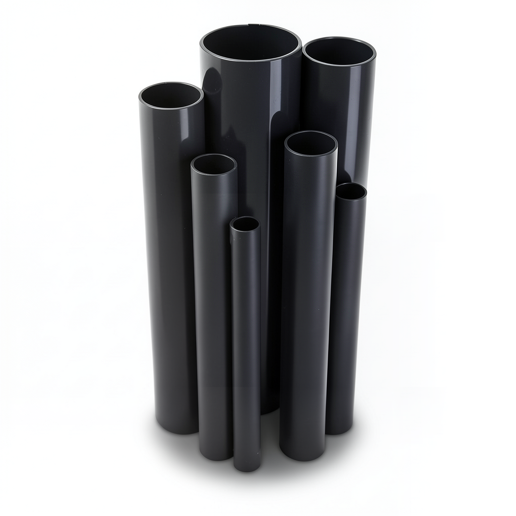 مواسير UPVC ضغط 6 بار قطر خارجي 225 مم سمك 6.6 مم لون اسود