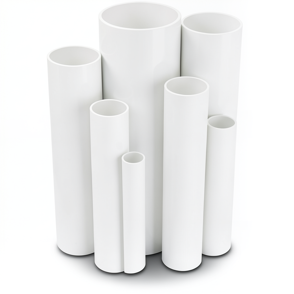 مواسير UPVC جدول 40 مقاس 1 إنش سمك 3.4 مم لون أبيض