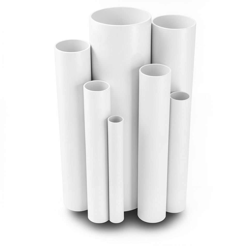 مواسير UPVC جدول 40 مقاس 2 إنش سمك 3.9 مم لون أبيض