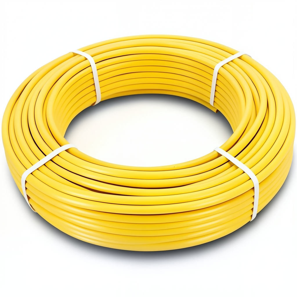 أنابيب HDPE PE 100 ضغط 10 بار قطر خارجي 63 مم سمك 5.8 مم لون أصفر
