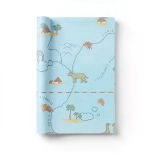 Youth and Children Wallpaper Light Blue 10m x 0.53m, Model GK8983