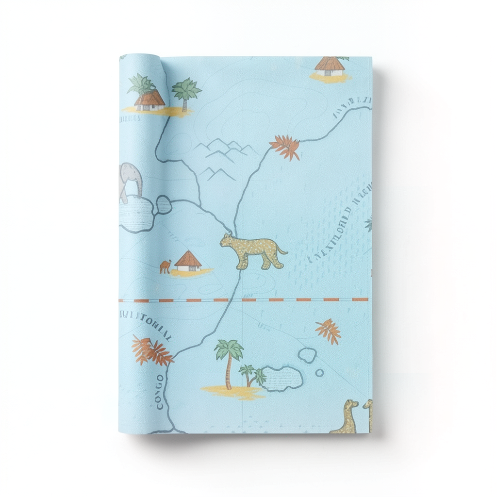 Youth and Children Wallpaper Light Blue 10m x 0.53m, Model GK8983