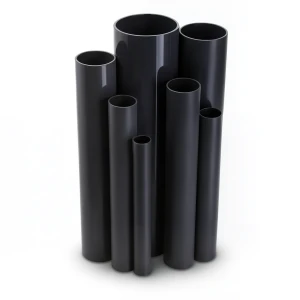 مواسير UPVC ضغط اسمي 10 بار قطر خارجي 225 مم سمك 10.8 مم لون اسود