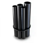 HDPE Pipes PE 100 Pressure 10 Bar 500 mm Diameter 45.5 mm Thickness Black