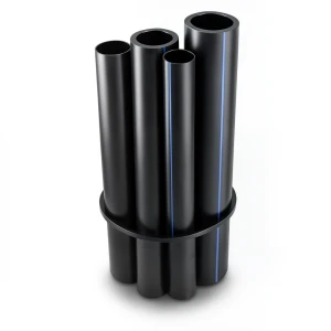 أنابيب HDPE PE 100 ضغط 10 بار قطر 500 مم سمك 45.5 مم لون أسود