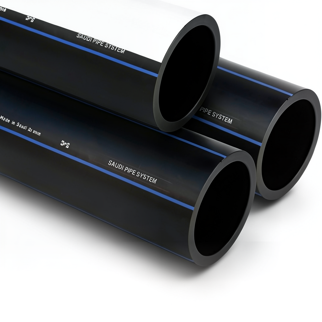 SPS HDPE Pipes PE 80 Pressure 12.5 Bar Outside Diameter 250 mm Thickness 22.7 mm Black | Saudi Pipes Systems (SPS)