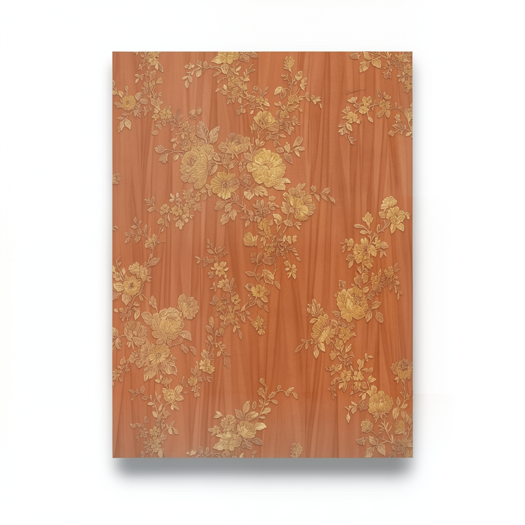 Italian Wall Decoration 10m x 0.73m Orange-Brown, Model 25053