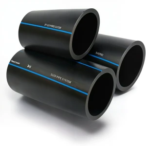 SPS HDPE Pipes PE 80 Pressure 5 Bar Outside Diameter 200 mm Thickness 7.7 mm Black | Saudi Pipes Systems (SPS)