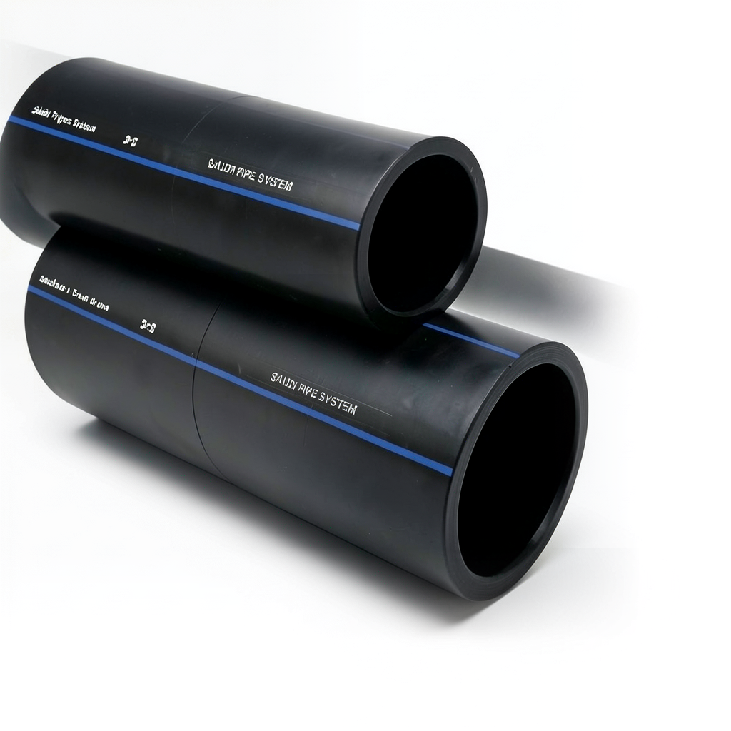 SPS HDPE Pipes PE 80 Pressure 8 Bar Outside Diameter 200 mm Thickness 11.9 mm Black | Saudi Pipes Systems (SPS)