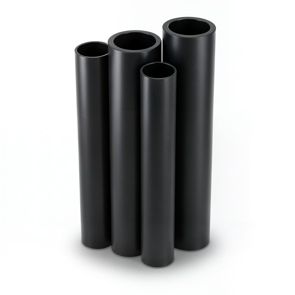 مواسير HDPE PE 80 ضغط 3.2 بار قطر خارجي 1000 مم سمك 24.5 مم لون أسود