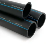 مواسير HDPE PE 80 ضغط 8 بار قطر خارجي 225 مم سمك 13.4 مم لون أسود | مصنع أنظمة الانابيب السعودي (SPS)