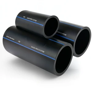 SPS HDPE Pipes PE 80 Pressure 8 Bar Outside Diameter 225 mm Thickness 13.4 mm Black | Saudi Pipes Systems (SPS)