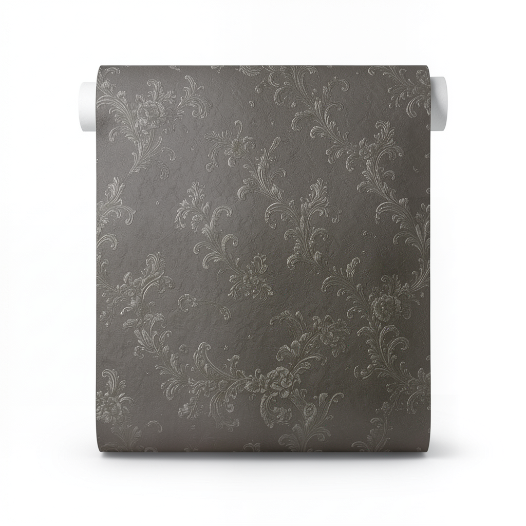 Italian Wall Covering Dark Beige, 10 m Length, 0.73 m Width
