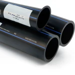 مواسير HDPE السعودي PE 80 ضغط 12.5 بار قطر خارجي 225 مم سمك 20.5 مم لون اسود | مصنع أنظمة الانابيب السعودي (SPS)