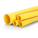 مواسير HDPE PE 100 ضغط 10 بار قطر خارجي 450 مم سمك 40.9 مم لون أصفر