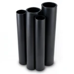 مواسير HDPE بولي ايثيلين عالي الكثافة PE 80 ضغط 8 بار قطر 450 مم سمك 40.9 مم لون أسود