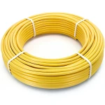أنابيب HDPE PE 100 ضغط 10 بار قطر خارجي 63 مم سمك 5.8 مم لون أصفر