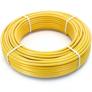 أنابيب HDPE PE 100 ضغط 10 بار قطر خارجي 63 مم سمك 5.8 مم لون أصفر