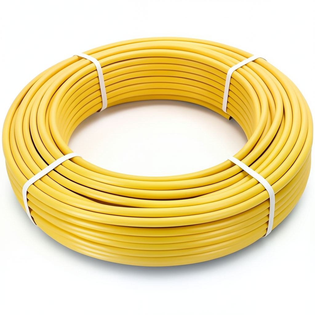 أنابيب HDPE PE 100 ضغط 10 بار قطر خارجي 63 مم سمك 5.8 مم لون أصفر