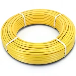 أنابيب HDPE PE 80 ضغط 8 بار قطر خارجي 63 مم سمك 5.8 مم لون أصفر