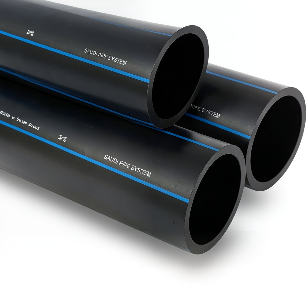 SPS HDPE Pipes PE 80 Pressure 12.5 Bar Outside Diameter 250 mm Thickness 22.7 mm Black | Saudi Pipes Systems (SPS)