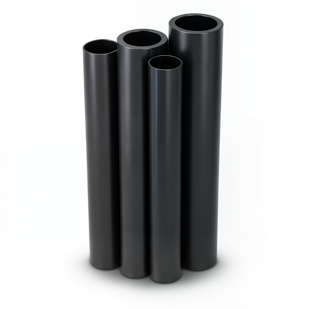 HDPE Pipes PE 100 Pressure 10 Bar 500 mm Diameter 45.5 mm Thickness Black