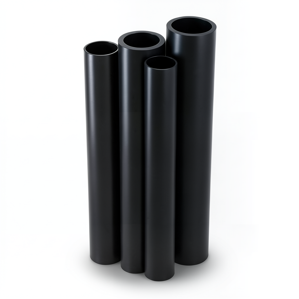 أنابيب HDPE الراجحي PE 80 ضغط 8 بار قطر 500 مم سمك 45.5 مم لون أسود