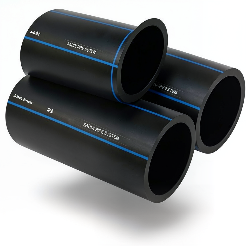 SPS HDPE Pipes PE 80 Pressure 5 Bar Outside Diameter 280 mm Thickness 10.7 mm Black | Saudi Pipes Systems (SPS)