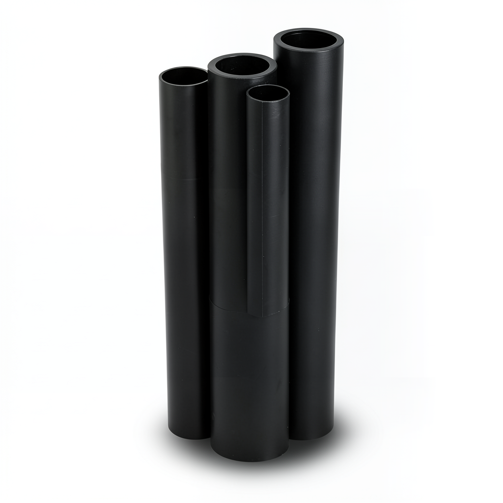 HDPE Pipe PE 80 Schedule 10 Bar 560 mm OD 50.9 mm Thickness Black
