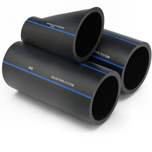 مواسير HDPE السعودي PE 80 ضغط 8 بار قطر خارجي 280 مم سمك 16.6 مم لون اسود | مصنع أنظمة الانابيب السعودي (SPS)