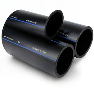 مواسير HDPE السعودي PE 80 ضغط 12.5 بار قطر خارجي 280 مم سمك 25.4 مم لون اسود | مصنع أنظمة الانابيب السعودي (SPS)