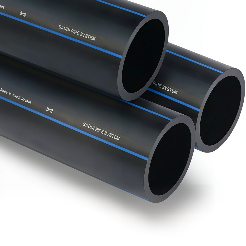 SPS HDPE Pipes PE 80 Pressure 12.5 Bar Outside Diameter 280 mm Thickness 25.4 mm Black | Saudi Pipes Systems (SPS)