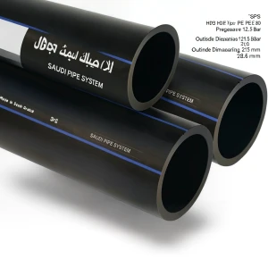 SPS HDPE Pipes PE 80 Pressure 12.5 Bar Outside Diameter 315 mm Thickness 28.6 mm Black | Saudi Pipes Systems (SPS)