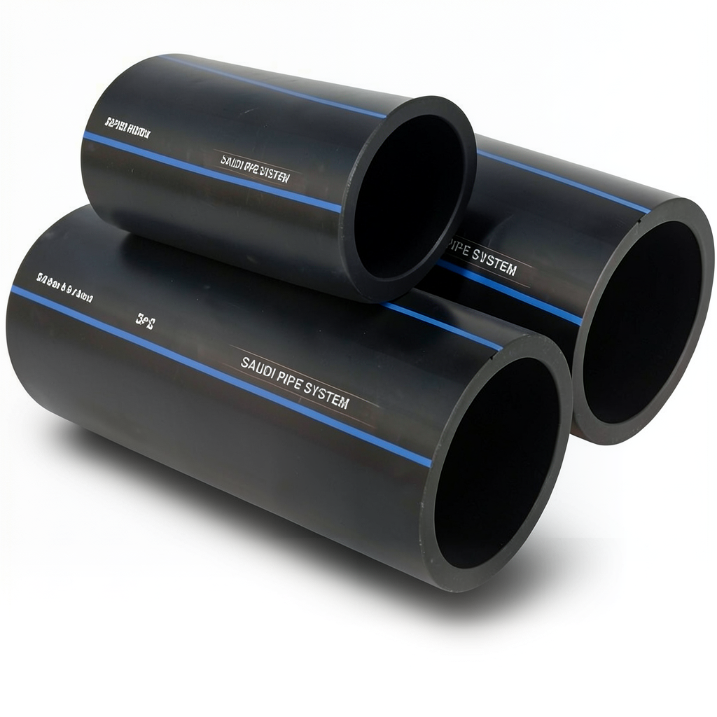 SPS HDPE Pipes PE 80 Pressure 5 Bar Outside Diameter 355 mm Thickness 13.6 mm Black | Saudi Pipes Systems (SPS)