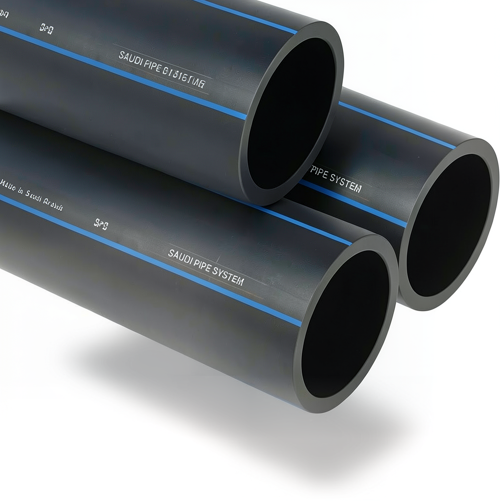 SPS HDPE Pipes PE 80 Pressure 5 Bar Outside Diameter 315 mm Thickness 12.1 mm Black | Saudi Pipes Systems (SPS)