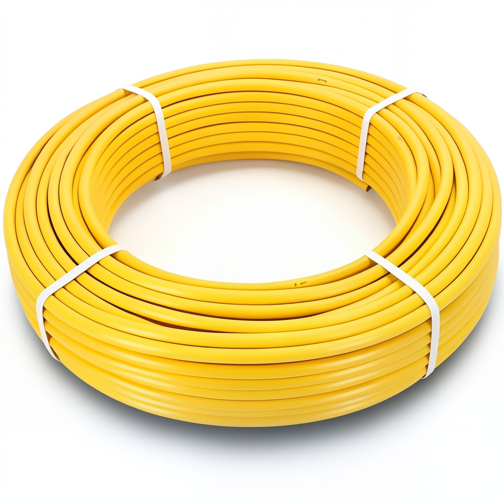 أنابيب HDPE الراجحي PE 100 ضغط 10 بار قطر خارجي 90 مم سمك 8.2 مم لون أصفر