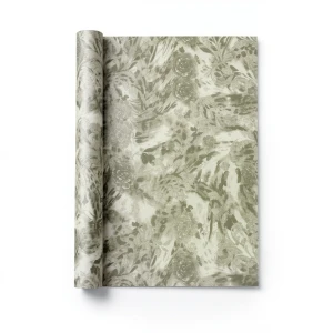 Italian Wallpaper Patterned Design 10 m x 0.70 m Olive Beige