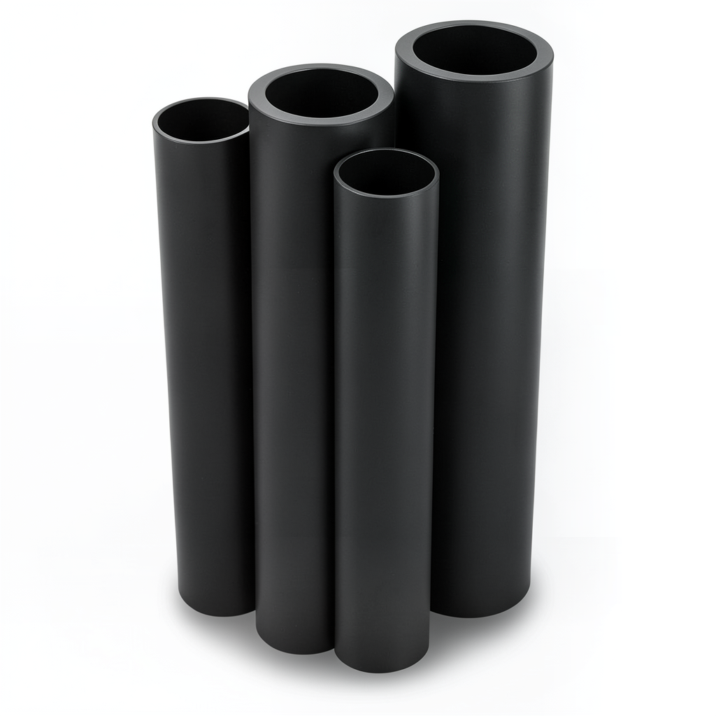 مواسير HDPE PE 80 ضغط 10 بار قطر خارجي 560 مم سمك 50.9 مم لون أسود
