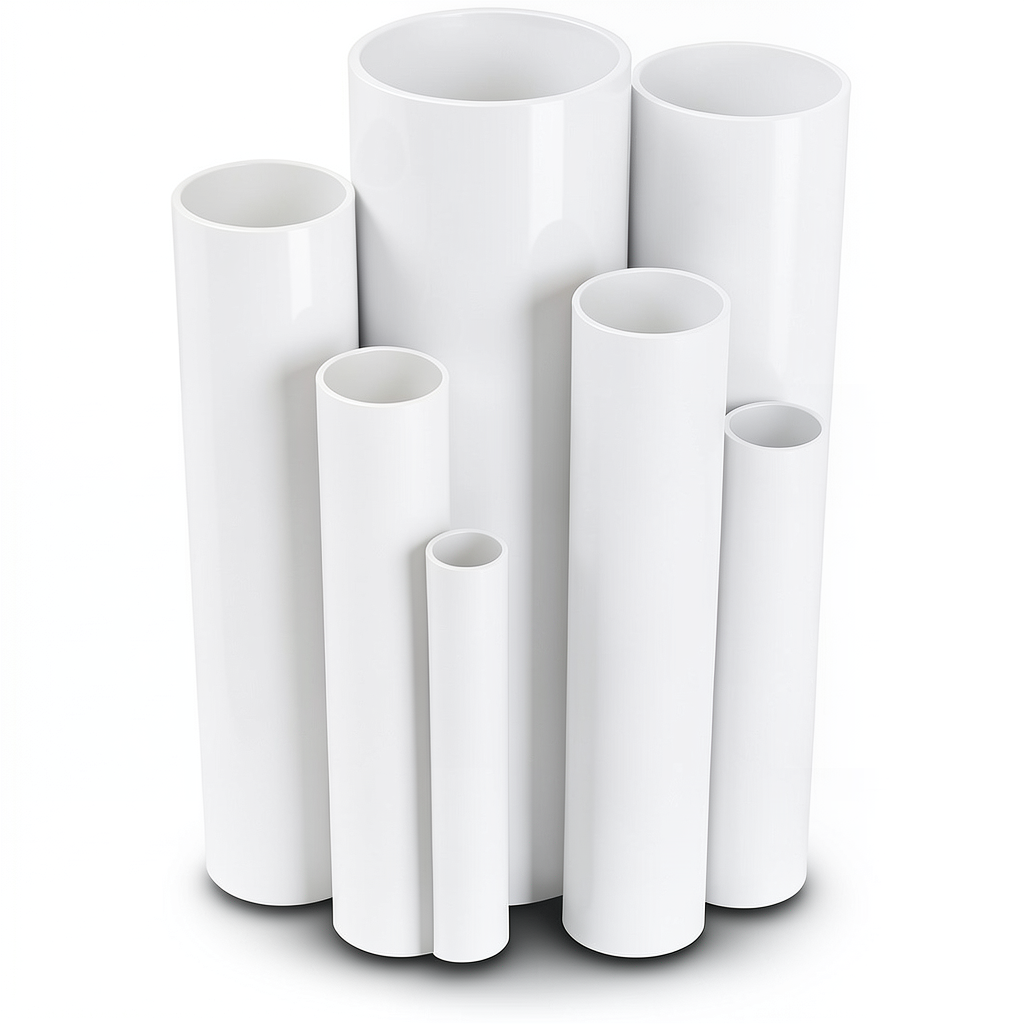 مواسير UPVC جدول 80 مقاس 1 إنش سمك 4.6 مم لون أبيض
