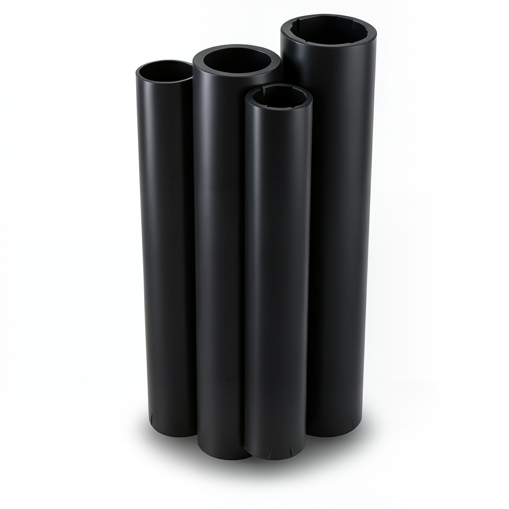 أنابيب HDPE الراجحي PE 80 ضغط 8 بار قطر خارجي 560 مم سمك 50.9 مم لون أسود