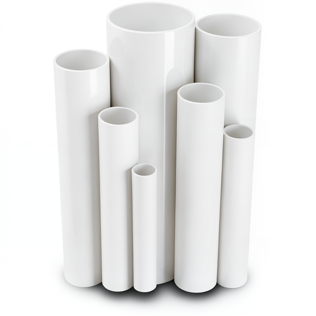 مواسير UPVC جدول 80 مقاس ¼ 1 إنش سمك 4.9 مم لون أبيض