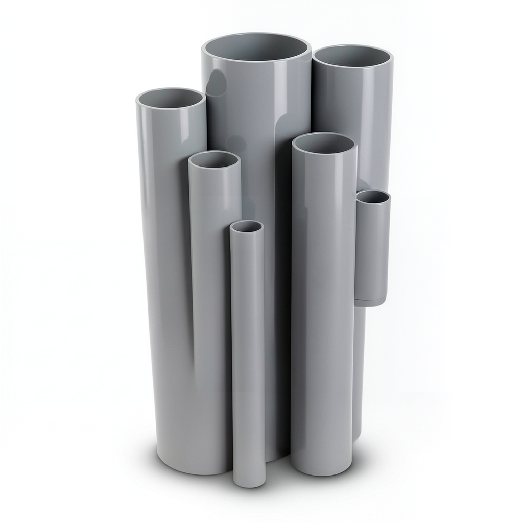 UPVC Pipes Pressure 2.5 Bar Outside Diameter 280 mm Thickness 2.3 mm Gray