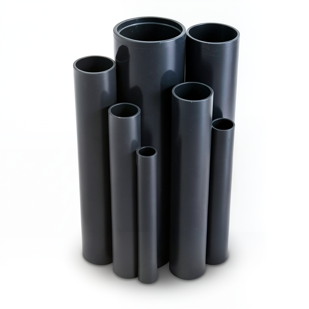مواسير UPVC ضغط 2.5 بار قطر خارجي 280 مم سمك 2.3 مم لون اسود