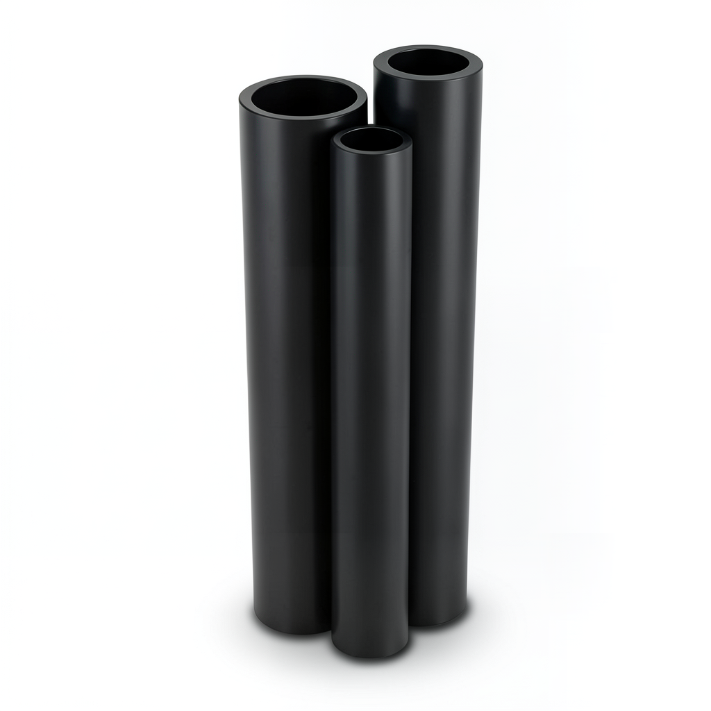 Al-Rajhi HDPE Pipes PE 80 Pressure 8 Bar Diameter 630 mm Thickness 57.3 mm Black