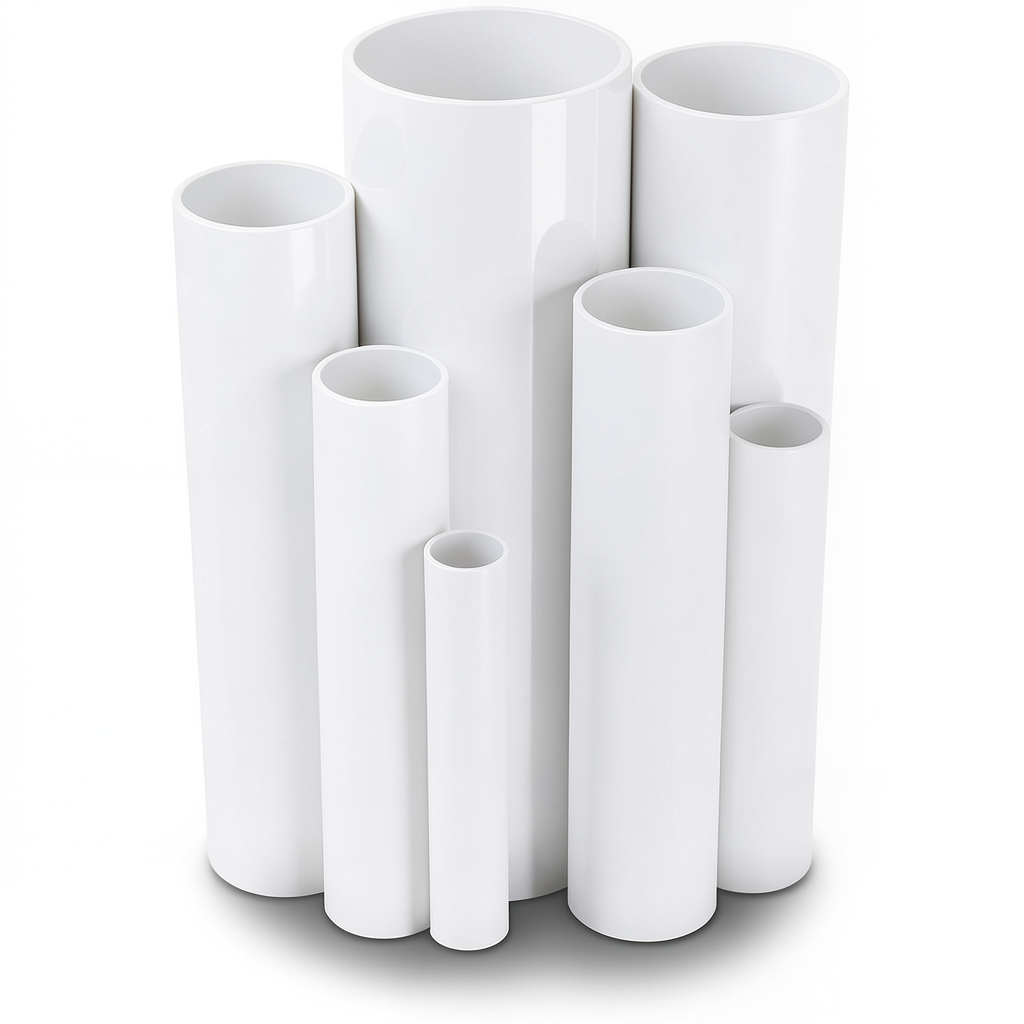 مواسير UPVC ضغط 4 بار قطر خارجي 280 مم سمك 5.5 مم لون أبيض