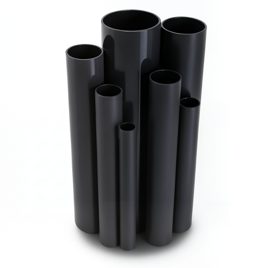 UPVC Pipes Schedule 40 Size ½ inch Thickness 2.8 mm Black