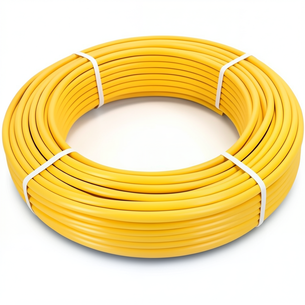 أنابيب HDPE الراجحي PE 100 ضغط 10 بار قطر خارجي 90 مم سمك 8.2 مم لون أصفر