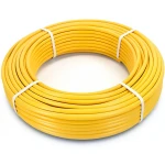 أنابيب HDPE الراجحي PE 100 ضغط 10 بار قطر خارجي 90 مم سمك 8.2 مم لون أصفر