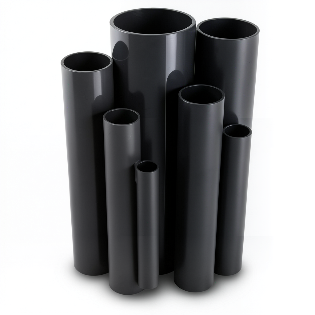 UPVC Pipes Nominal Pressure 4 Bar Outside Diameter 280 mm Thickness 5.5 mm Black