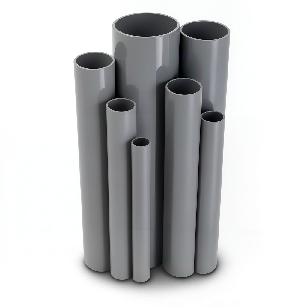 UPVC Pipes Schedule 40 Size 1 inch Thickness 3.4 mm Gray